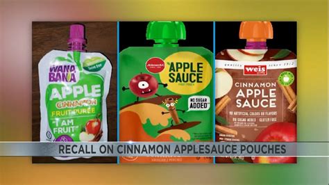 Two more companies recall cinnamon applesauce pouches due to potential ...