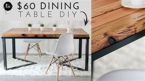 OUR DIY Scandinavian Dining table | Wood & Metal | Recycled Wood - YouTube