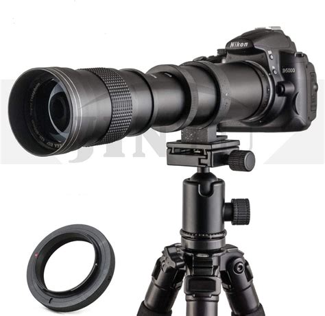 JINTU 420-800mm F8.3 Super Telephoto Zoom Lens Manual Focus Comatible for Nikon SLR Camera D7100 ...