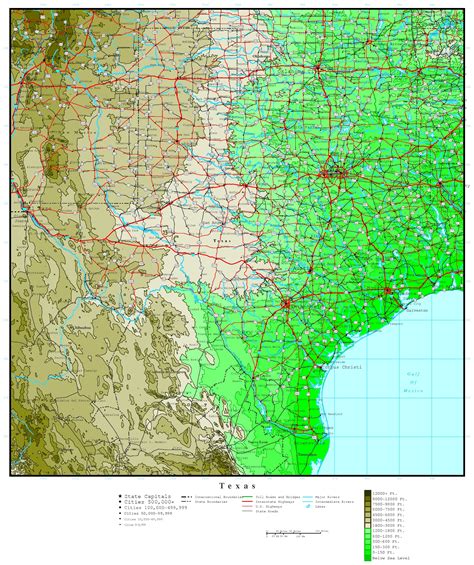 Old Texas Topographic Prominence Map Shows You Where To Find The ...