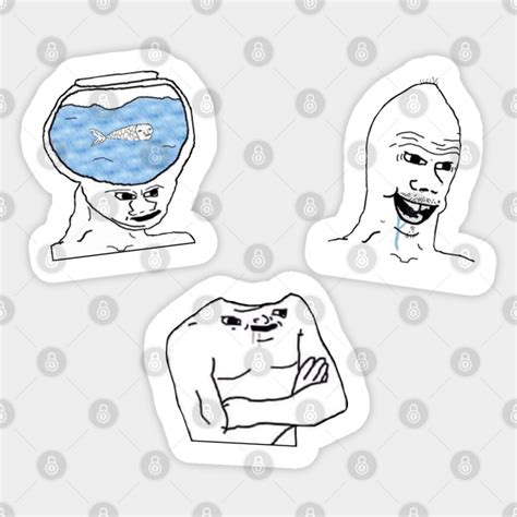 Brainlet Wojaks Sticker Pack - Wojak Meme - Sticker | TeePublic