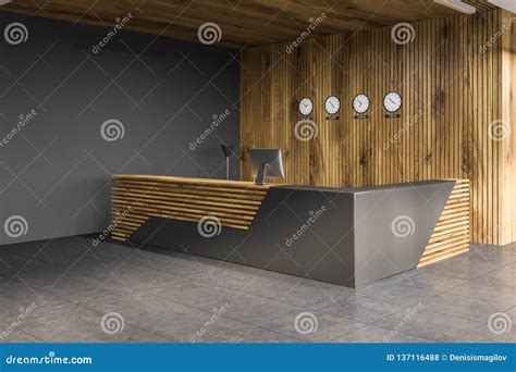 Corner of Reception Desk in Office Stock Illustration - Illustration of ...