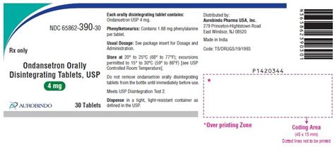 Ondansetron ODT - FDA prescribing information, side effects and uses