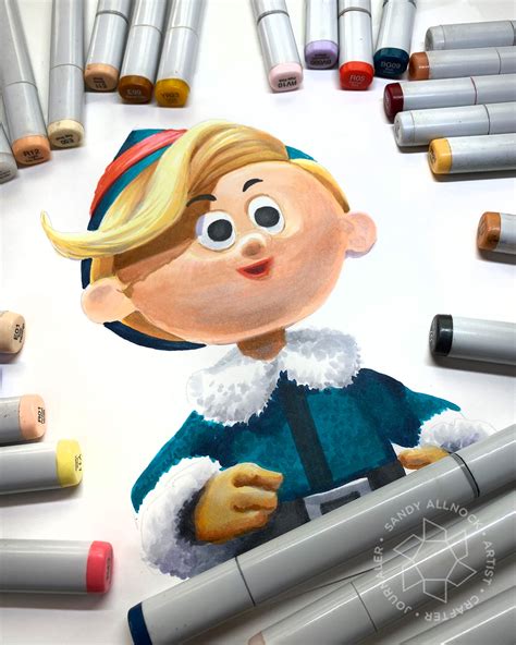 Art lessons from drawing Hermey the Elf | Sandy Allnock in 2023 ...