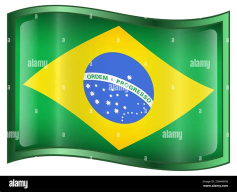 Brazil Flag Icon Stock Photo - Alamy