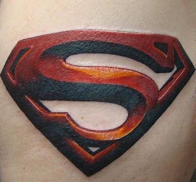 Superman 3D Logo Tattoo Design | Tattoo Control Center