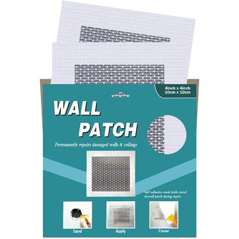 Drywall Repair Patch, Self Adhesive Fiberglass Wall Repair Patch Kit, 4x4 Heavy Duty Dry Wall ...