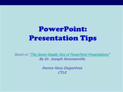 PPT - PowerPoint: Presentation Tips PowerPoint Presentation, free ...