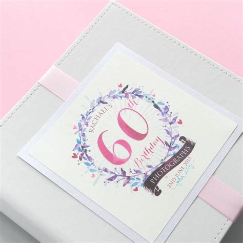 personalised 60th birthday photo album by 2by2 creative | notonthehighstreet.com