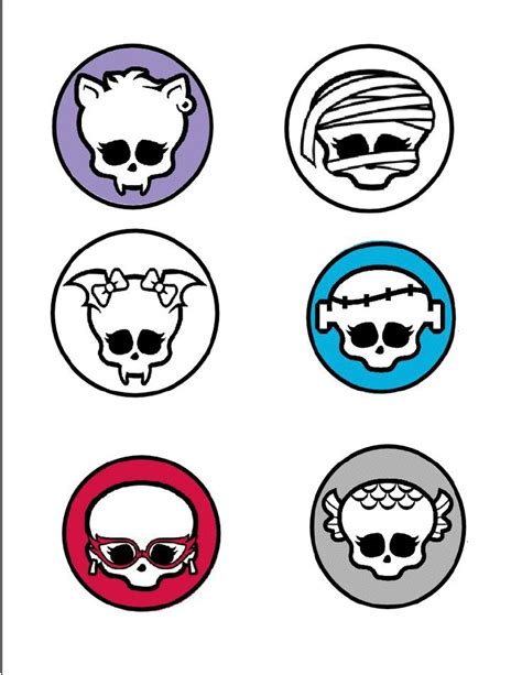 Monster High Skullette Template | Assorted Monster High Skullette ...