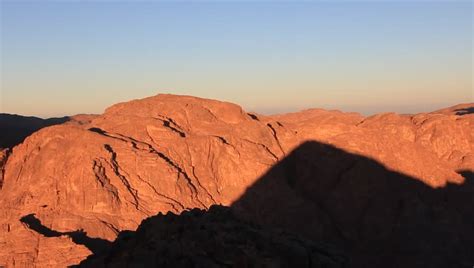 Sunrise On Mount Sinai (Moses Mountain), Sinai Peninsula, Egypt. View From Mount Sinai. Mount ...