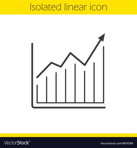 Growth chart icon Royalty Free Vector Image - VectorStock