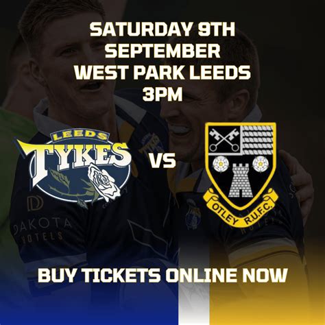 Tickets for Leeds Tykes vs Otley RUFC available now! – Leeds Tykes RUFC