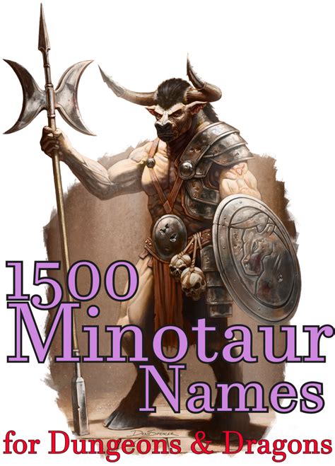 1500 Minotaur Names for Dungeons and Dragons 5e | Dungeons and dragons ...