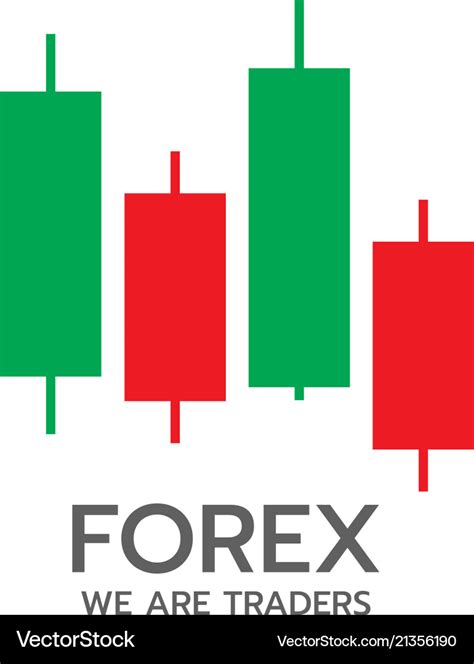 Logo Candlestick Trading Chart Analyzing In Forex Vector Image | The ...