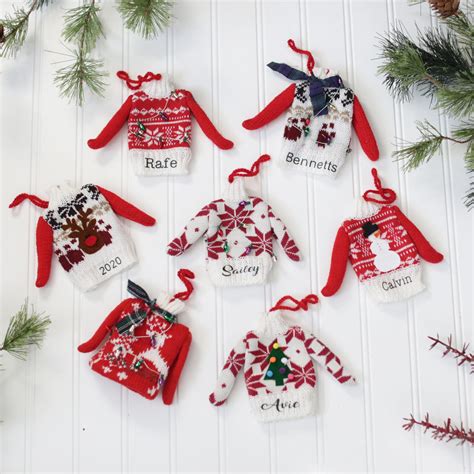 WildBluYonder + Personalized Mini “Ugly” Sweater Ornaments