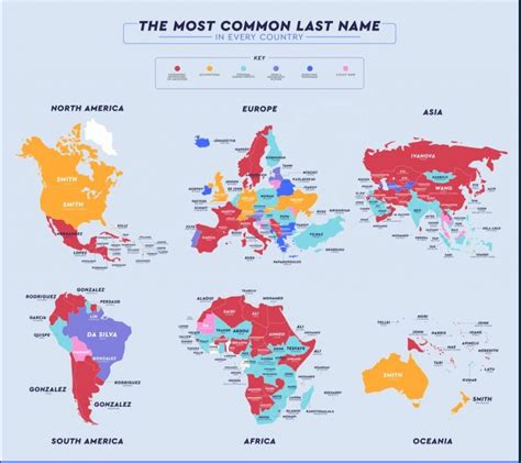 Most Common Last Names – A Global Map | Viewpoint Vancouver