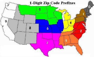 Us Postal Zip Code Map – Map Vector