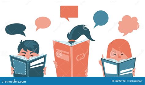 Book Club Web Banner. Group of People Stock Illustration - Illustration ...