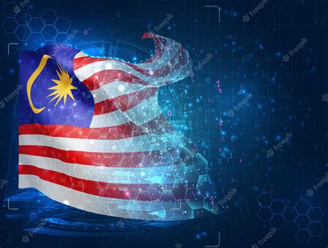 Premium Vector | Malaysia vector flag virtual abstract 3d object from ...