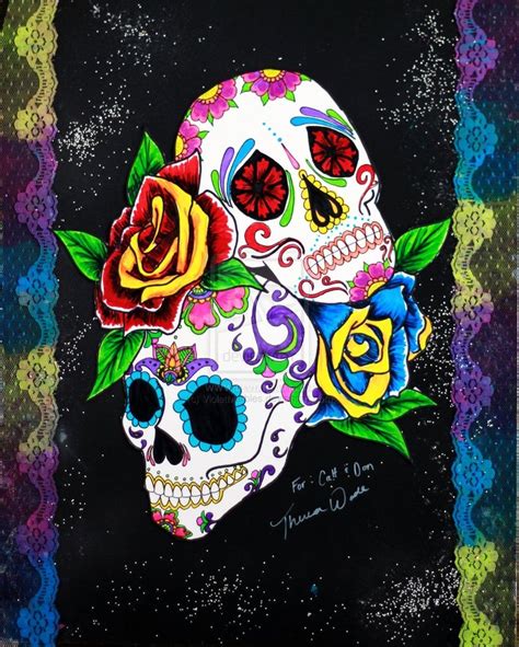 🔥 Download Related To Day Of The Dead Sugar Skull Wallpaper Black Gold by @rlee90 | Wallpapers ...