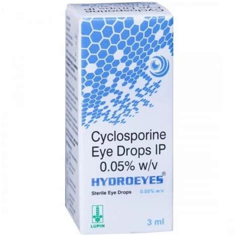 Hydroeyes Liquid Cyclosporine Eye Drops, Packaging Size: 3ml Bottle, Dose: 0.05% W/V at Rs 200 ...