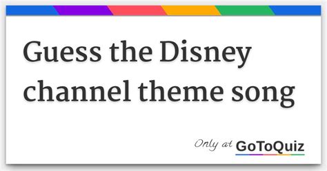 Guess the Disney channel theme song