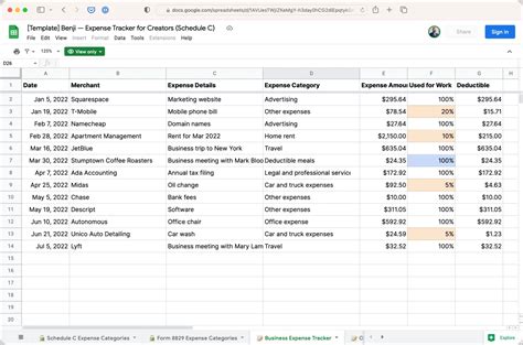 Free Business Expense Tracking Spreadsheet (2024)