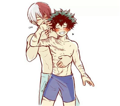 This is cute but I always get sad when I see deku' s scars because I like my poor baby come here ...