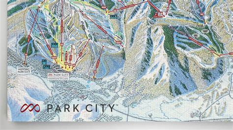 Park City Mountain Resort Licensed Trail Map Large Canvas 30 X 58 - Etsy