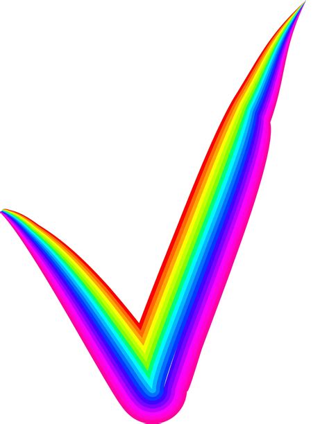 Rainbow Check Mark Free Stock Photo - Public Domain Pictures