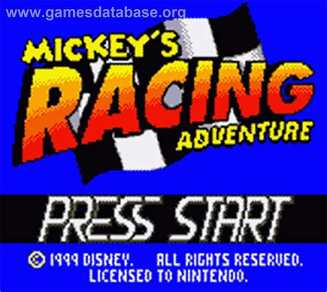 Mickey's Racing Adventure - Nintendo Game Boy Color - Artwork - Title ...