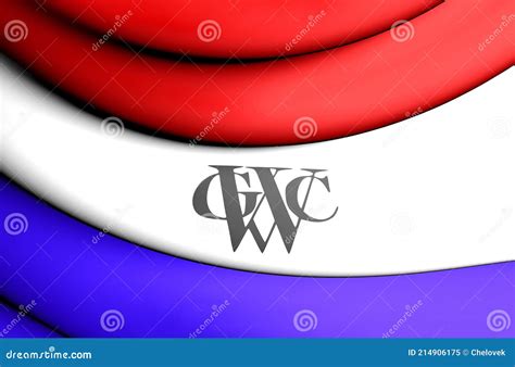 3D Flag of Dutch West India Company. Stock Illustration - Illustration of geoctrooieerde, macro ...