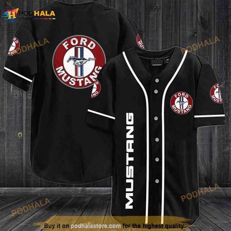 Ford Mustang Logo 3D Baseball Jersey - Podhalastore