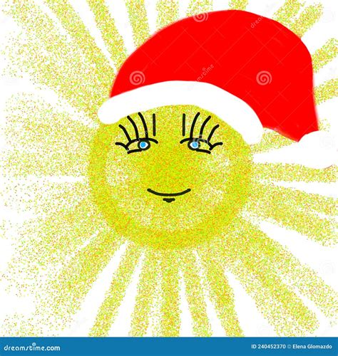 Drawing of the Sun on a White Background with a Face Stock Photo - Image of comic, creative ...
