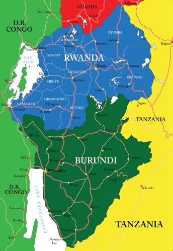 Rwanda Map Stock Illustration - Download Image Now - Rwanda, Burundi ...