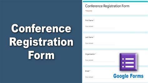 How to Create Conference Registration Form in Google Forms Free - YouTube