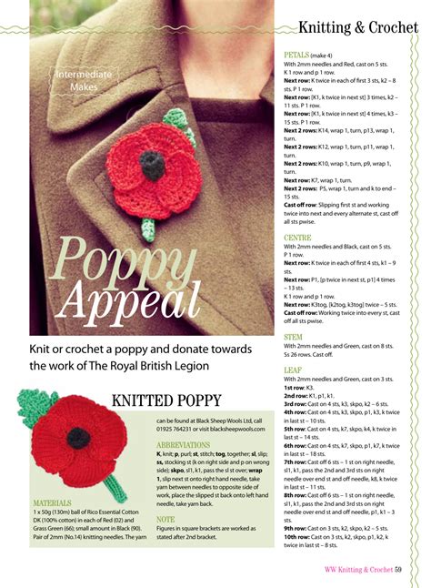 Poppy Knit/Crochet Pattern Download Printable PDF | Templateroller