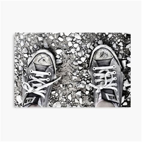 Games Graffiti Shoes Converse Black And White – Poster - Canvas Print ...