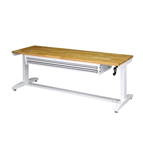 Reviews for Husky Tool Storage 72 in. W White Adjustable Height Worktable with 2-Drawers | Pg 3 ...