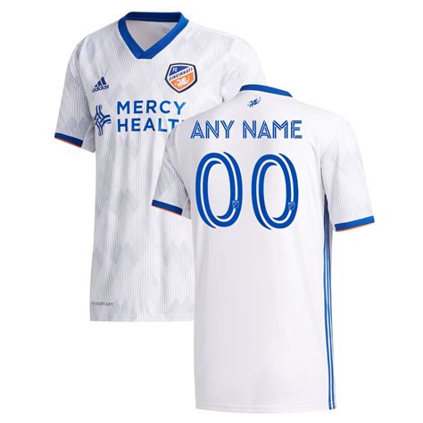 Men's FC Cincinnati adidas White 2020 Heritage Link Custom Replica Jersey