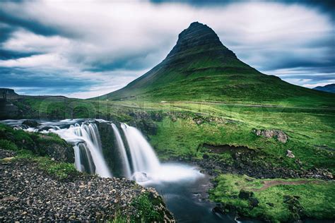 Kirkjufell mountain and waterfall | Stock image | Colourbox