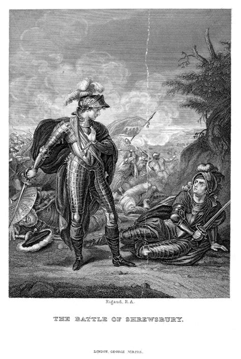 Battle Of Shrewsbury 1403 Nhenry Percy (Hotspur) Being Defeated By King ...