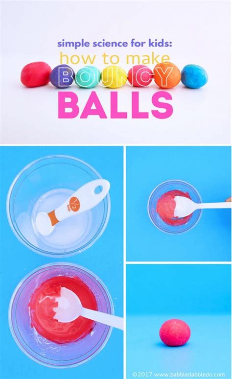 Simple Science Experiment: DIY Bouncy Balls | Science experiments for ...