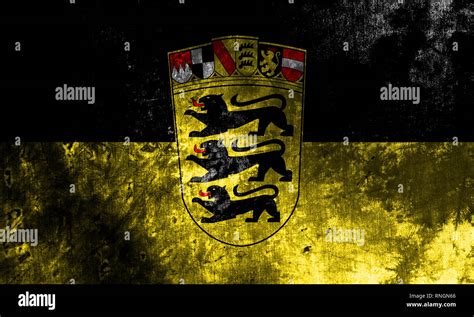 Baden Wurttemberg grunge flag, Germany state Stock Photo - Alamy