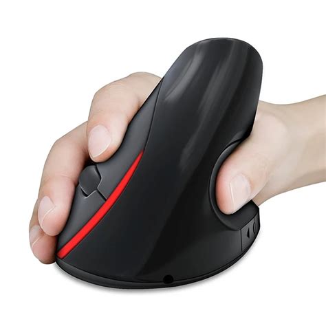 2.4G 2400DPI Wireless Vertical Mouse Ergonomic Rechargeable Computer ...