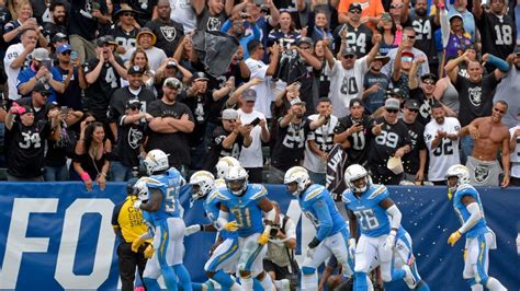 The Chargers’ celebration in front of Raiders fans sums up move to LA