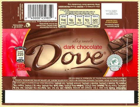 Dove Dark Chocolate Bar Nutrition - Nutrition Pics