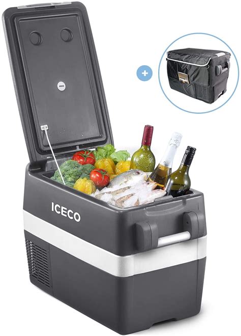 JP40 Portable Refrigerator Fridge Freezer, 12V Cooler Refrigerator, 40 Liters Compact ...