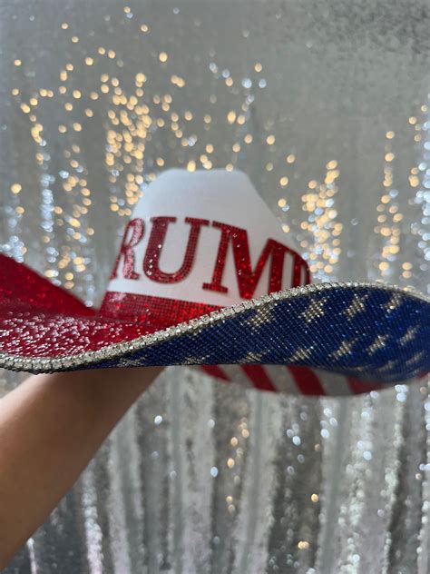 Trump American Flag Hat – Rhinestone Cowgirl